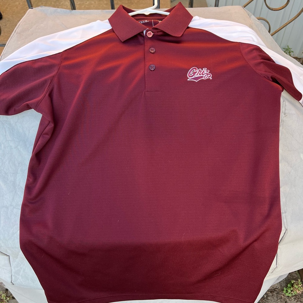 Antigua Griz Merch Polo. Size Large